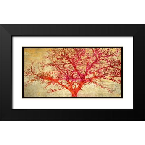 Coral Tree Black Modern Wood Framed Art Print with Double Matting by Aprile, Alessio