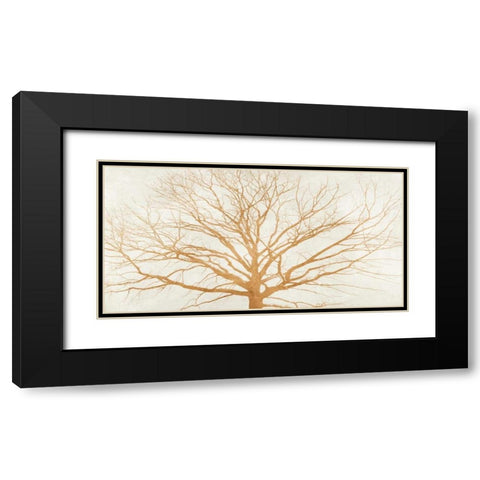 Tree of Gold Black Modern Wood Framed Art Print with Double Matting by Aprile, Alessio