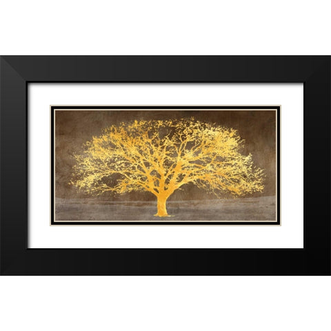 Shimmering Tree Ash Black Modern Wood Framed Art Print with Double Matting by Aprile, Alessio