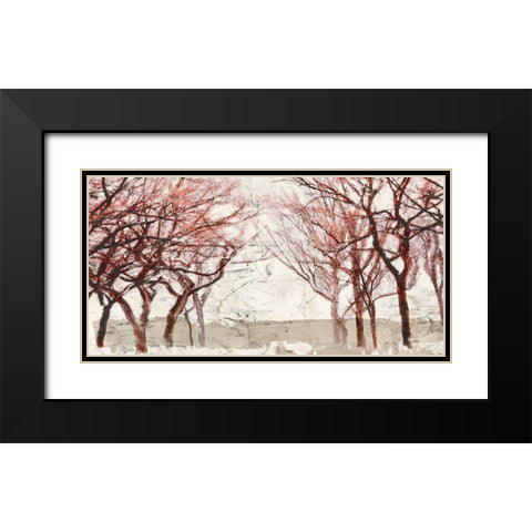 Rusty Trees Black Modern Wood Framed Art Print with Double Matting by Alessio, Aprile