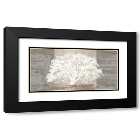 White Tree Panel Black Modern Wood Framed Art Print with Double Matting by Aprile, Alessio