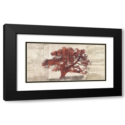 Rusty Tree Panel Black Modern Wood Framed Art Print with Double Matting by Aprile, Alessio