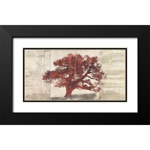 Rusty Tree Panel Black Modern Wood Framed Art Print with Double Matting by Aprile, Alessio