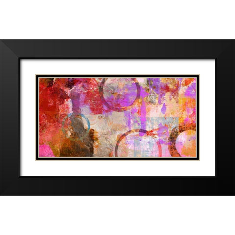 Circle Circus Black Modern Wood Framed Art Print with Double Matting by King, Amber