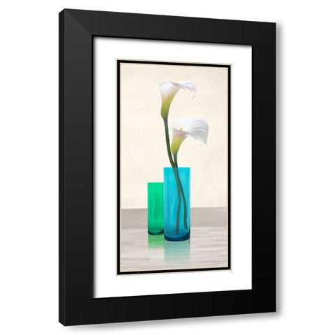 Callas in crystal vases I Black Modern Wood Framed Art Print with Double Matting by Cynthia, Ann