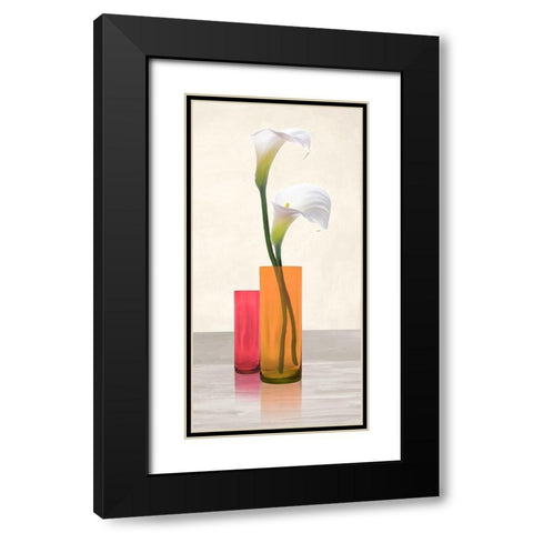 Callas in crystal vases II Black Modern Wood Framed Art Print with Double Matting by Cynthia, Ann