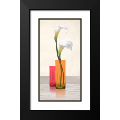 Callas in crystal vases II Black Modern Wood Framed Art Print with Double Matting by Cynthia, Ann