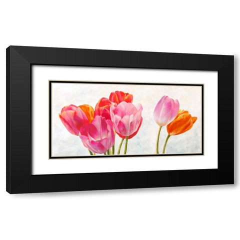 Vive l ete Black Modern Wood Framed Art Print with Double Matting by Ann, Cynthia