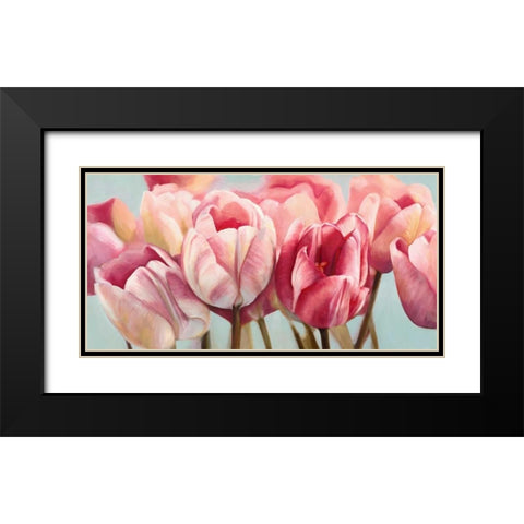 Printemps Black Modern Wood Framed Art Print with Double Matting by Ann, Cynthia
