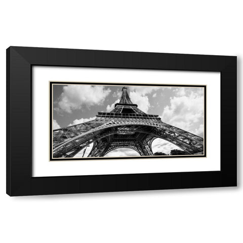 The Eiffel Tower in spring Black Modern Wood Framed Art Print with Double Matting by Jonette, Elias