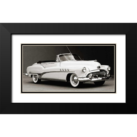 Buick Roadmaster Convertible Black Modern Wood Framed Art Print with Double Matting by Gasoline Images