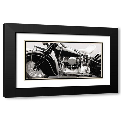 Vintage American bike Black Modern Wood Framed Art Print with Double Matting by Gasoline Images