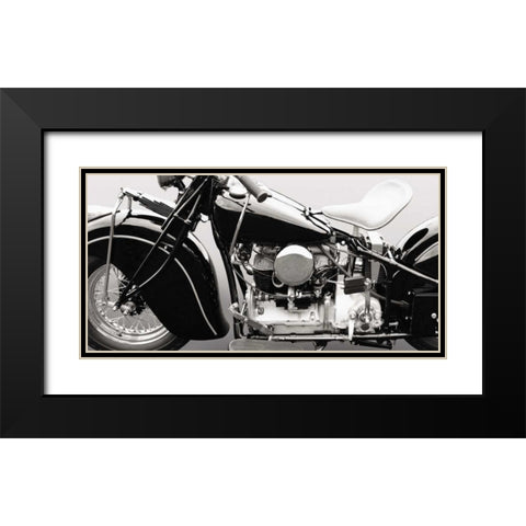 Vintage American bike Black Modern Wood Framed Art Print with Double Matting by Gasoline Images