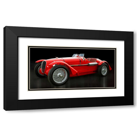 Vintage Italian race-car Black Modern Wood Framed Art Print with Double Matting by Gasoline Images