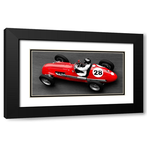Historical race car at Grand Prix de Monaco Black Modern Wood Framed Art Print with Double Matting by Seyfferth, Peter