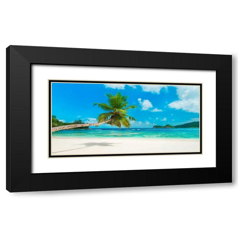 Tropical beach, Seychelles Black Modern Wood Framed Art Print with Double Matting by Anonymous