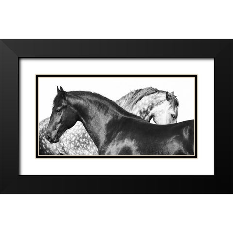 Lovers Black Modern Wood Framed Art Print with Double Matting by Pangea Images