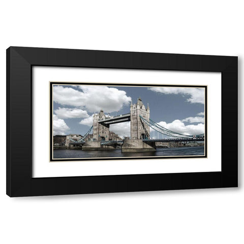 Tower Bridge, London Black Modern Wood Framed Art Print with Double Matting by Barry, Mancini