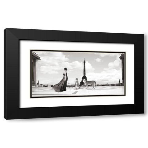 Trocadero View Black Modern Wood Framed Art Print with Double Matting by Lauren, Julian
