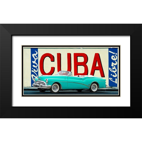 Cuba Libre, Havana Black Modern Wood Framed Art Print with Double Matting by Gasoline Images