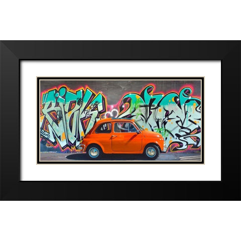Iconic street art II Black Modern Wood Framed Art Print with Double Matting by Gasoline Images