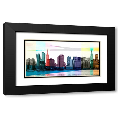 Heart of a City Black Modern Wood Framed Art Print with Double Matting by Big City Photos