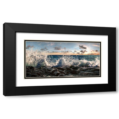 Waves crashing, Point Reyes, California (detail) Black Modern Wood Framed Art Print with Double Matting by Pangea Images