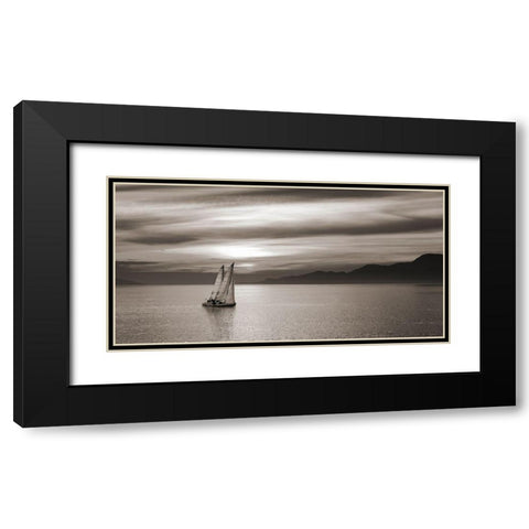 Set Sails (detail) Black Modern Wood Framed Art Print with Double Matting by Pangea Images