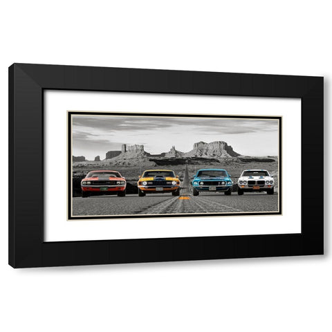 American Bullets - BW Black Modern Wood Framed Art Print with Double Matting by Gasoline Images