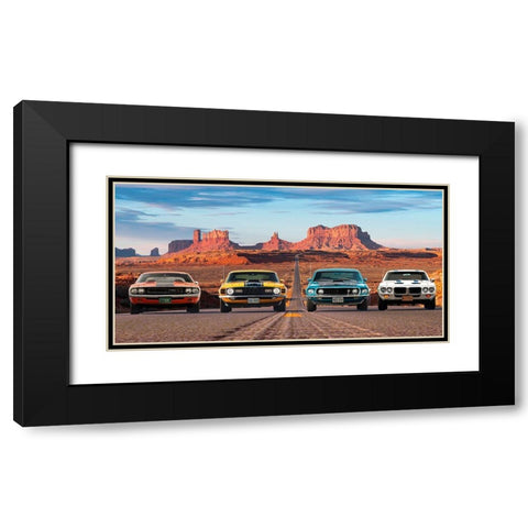 American Bullets Black Modern Wood Framed Art Print with Double Matting by Gasoline Images