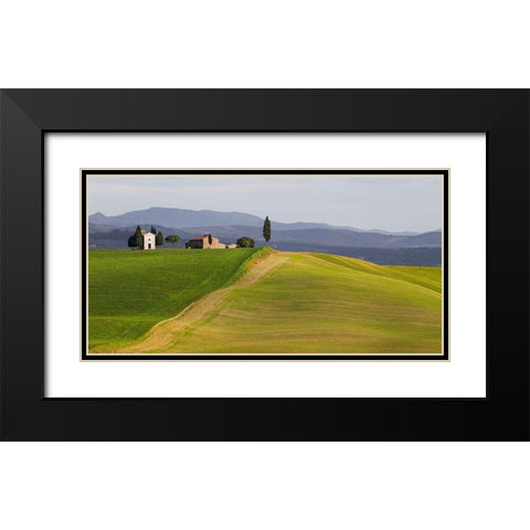 Val dOrcia-Siena-Tuscany (detail) Black Modern Wood Framed Art Print with Double Matting by Pangea Images