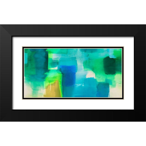 Colors of Water Black Modern Wood Framed Art Print with Double Matting by Asia, Rivieri