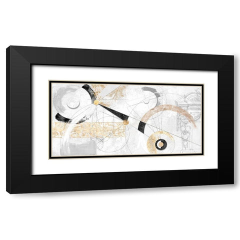 Nero e Oro Black Modern Wood Framed Art Print with Double Matting by Armenti, Arturo