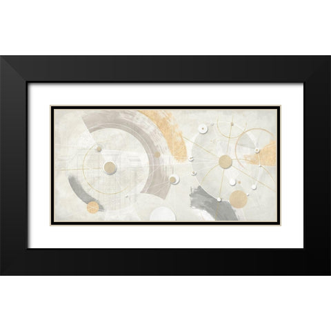 Orbite gemelle Black Modern Wood Framed Art Print with Double Matting by Armenti, Arturo