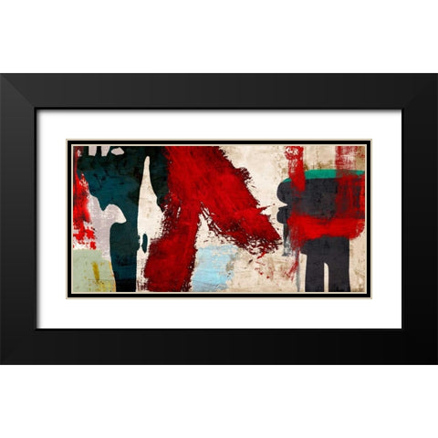 Eccentric Motion Black Modern Wood Framed Art Print with Double Matting by Munson, Anne