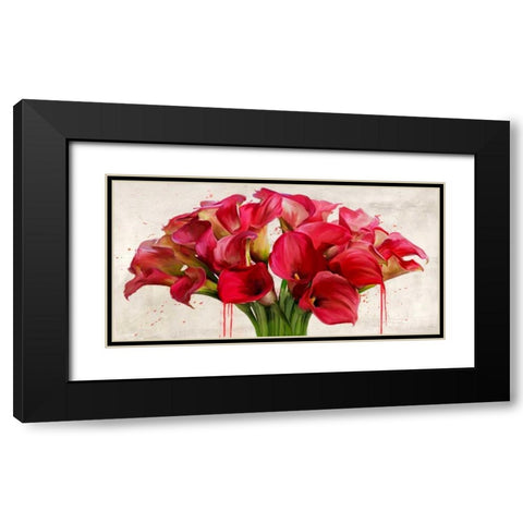 Calla abstraction Black Modern Wood Framed Art Print with Double Matting by Vinci, Alex