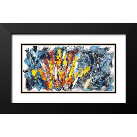 Rising Sun Black Modern Wood Framed Art Print with Double Matting by Ferri, Bob