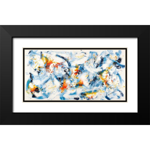 Gestures in Motion Black Modern Wood Framed Art Print with Double Matting by Ferri, Bob