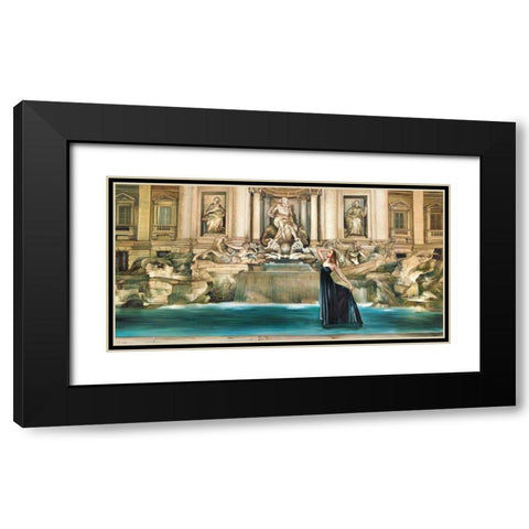 Dolce Vita Black Modern Wood Framed Art Print with Double Matting by Benson, Pierre