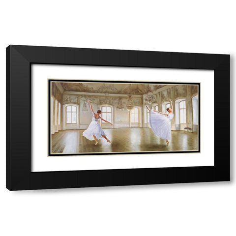 Le Grand Salon Black Modern Wood Framed Art Print with Double Matting by Benson, Pierre