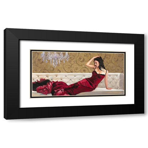Velvet Black Modern Wood Framed Art Print with Double Matting by Benson, Pierre