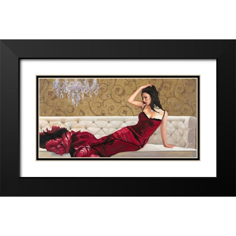 Velvet Black Modern Wood Framed Art Print with Double Matting by Benson, Pierre