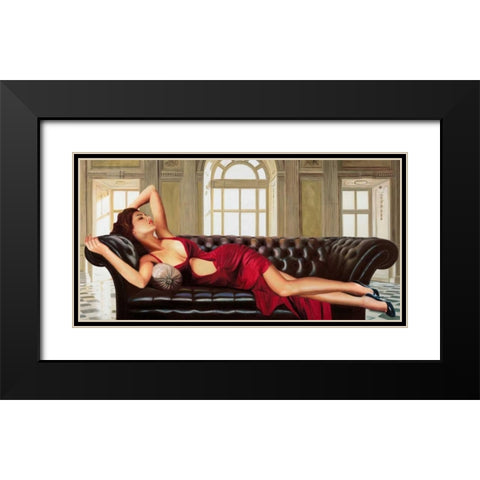 Divine Black Modern Wood Framed Art Print with Double Matting by Benson, Pierre