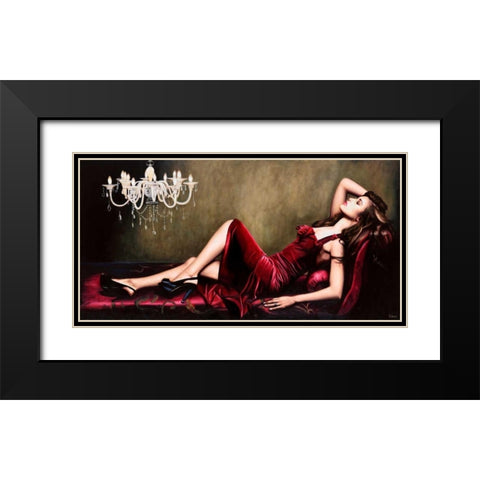 Red Velvet Black Modern Wood Framed Art Print with Double Matting by Benson, Pierre