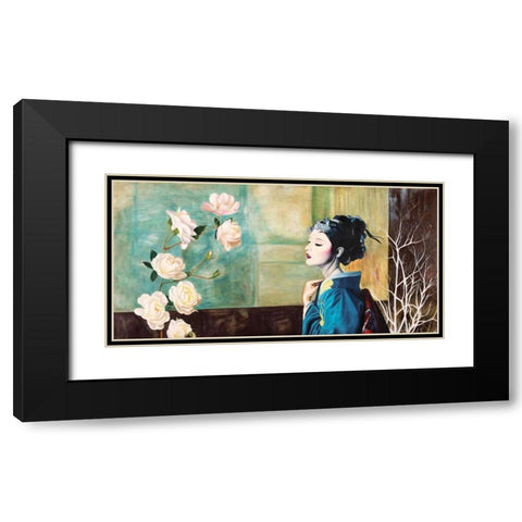 Wild Flower Black Modern Wood Framed Art Print with Double Matting by Benson, Pierre