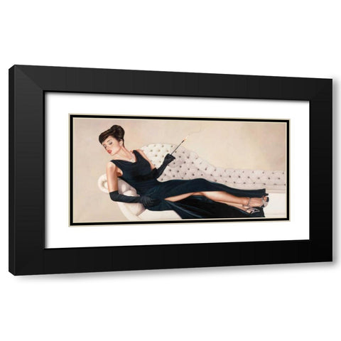 Like a Movie Black Modern Wood Framed Art Print with Double Matting by Benson, Pierre
