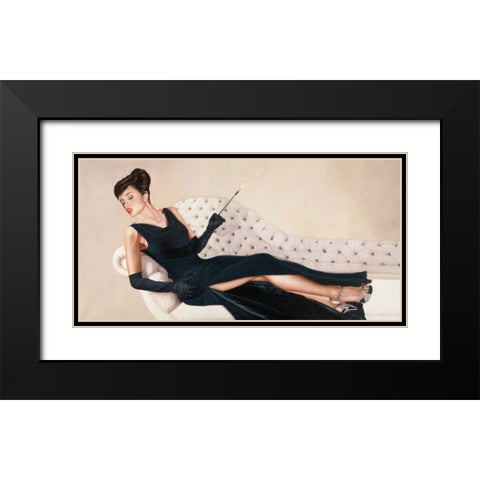 Like a Movie Black Modern Wood Framed Art Print with Double Matting by Benson, Pierre