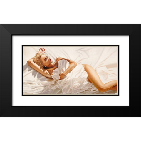 In Sunlight Black Modern Wood Framed Art Print with Double Matting by Benson, Pierre