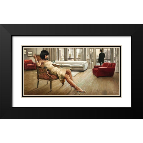 Lovers Nest Black Modern Wood Framed Art Print with Double Matting by Benson, Pierre
