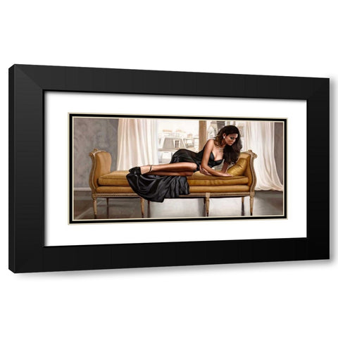 Beaute Parisienne Black Modern Wood Framed Art Print with Double Matting by Benson, Pierre